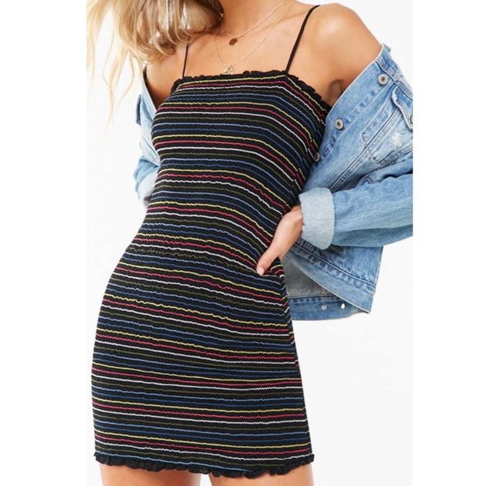 Forever 21 threaded smocked bodycon dress